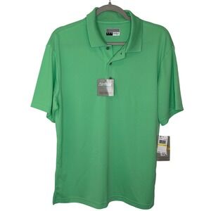 PGA TOUR Airflux Mens Golf Polo Shirt Spring Bud Green Short Sleeve M M